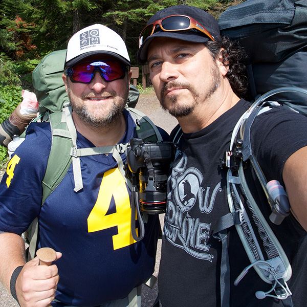 Two backpackers starting journey on Isle Royale National Park